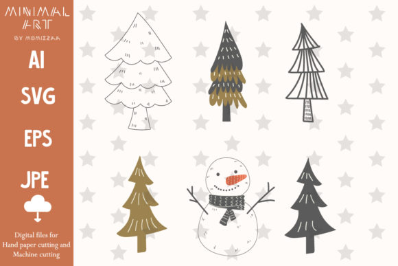 Cartoon Christmas Cute Snowman Clip-art for Branding and Marketing