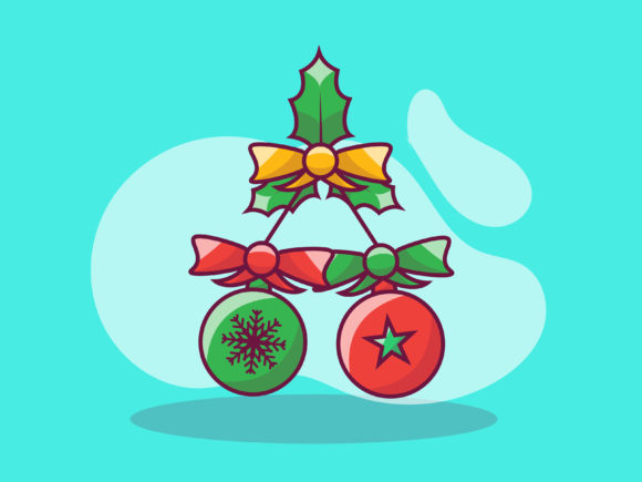 Christmas Baubles Illustration for Local Branding
