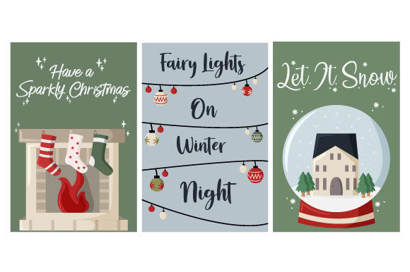 Christmas Card Illustrations for Digital Product Creators
