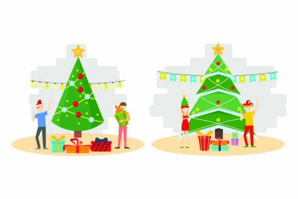 Christmas Decor Vector Set for Editorial and Web Design