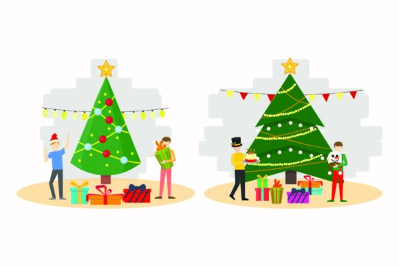 Christmas Decoration Festive Winter Set Illustrations