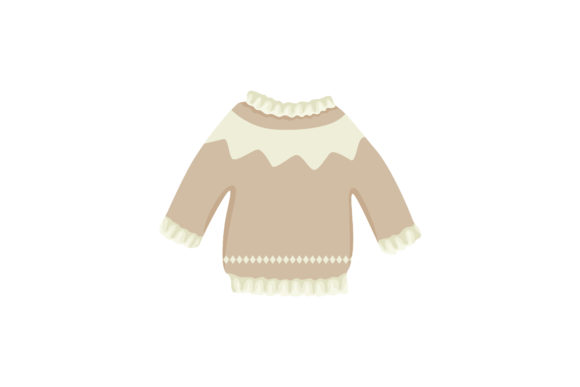 Christmas Grey Sweater Illustration for Branding and Design Projects