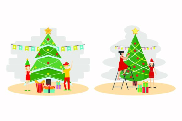 Christmas Holiday Illustrations for Seasonal Content