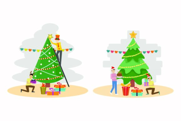 Christmas New Decoration Vector Set for Seasonal Branding