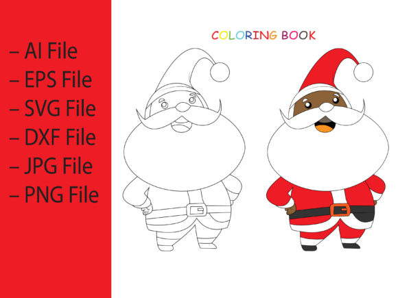 Coloring Elegant Christmas Santa Clause Illustrations