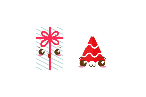 Cute Gift Hat Set Christmas Vector Review
