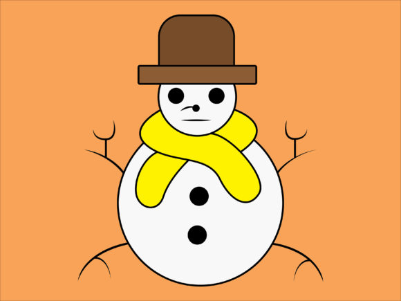 ILLUSTRATION CHRISTMAS SNOWMAN with SYAL