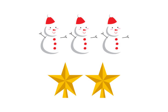 Snowman Tree Topper Christmas Illustrations